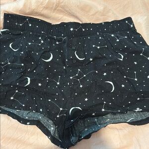 PINK Victoria's Secret Black Starry Night Pajama Shorts